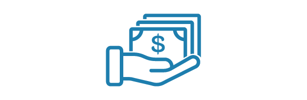 Cash in hand icon